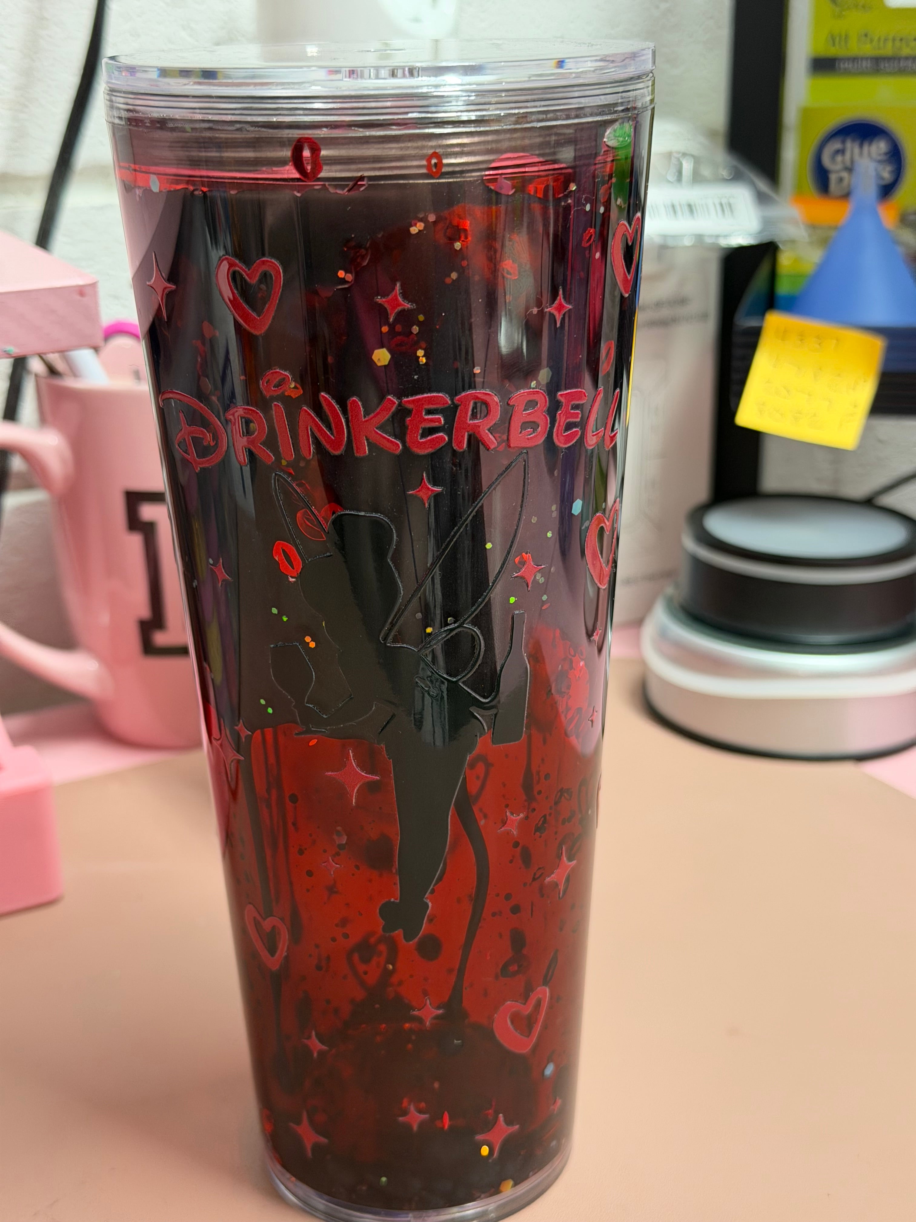24 Black And Red Drinkerbella Lava Cup
