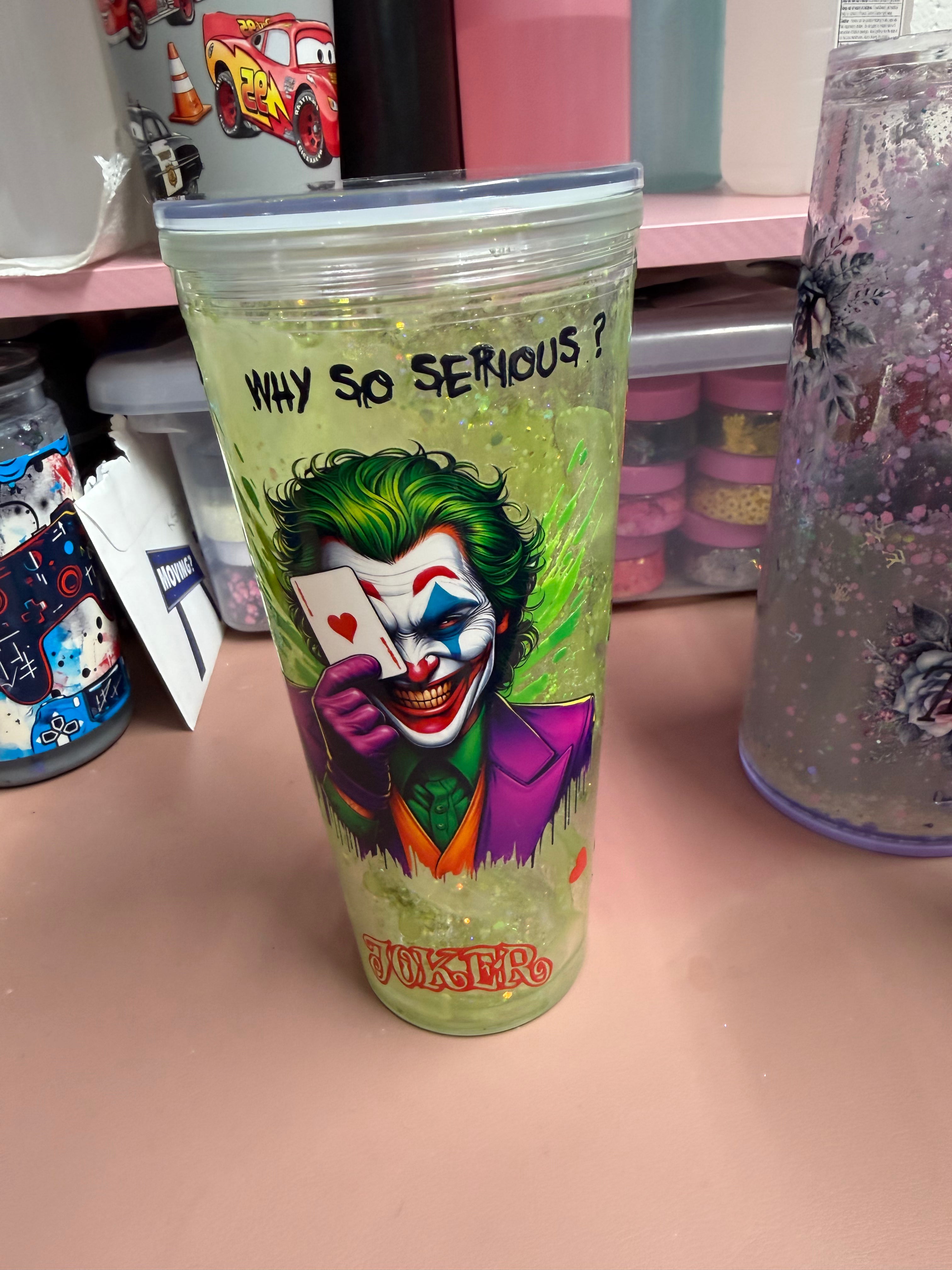24 OZ Glow In The Dark Joker Lava Cup